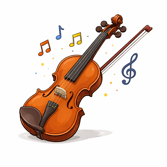 Hier lernen die Kinder die Geige kennen.